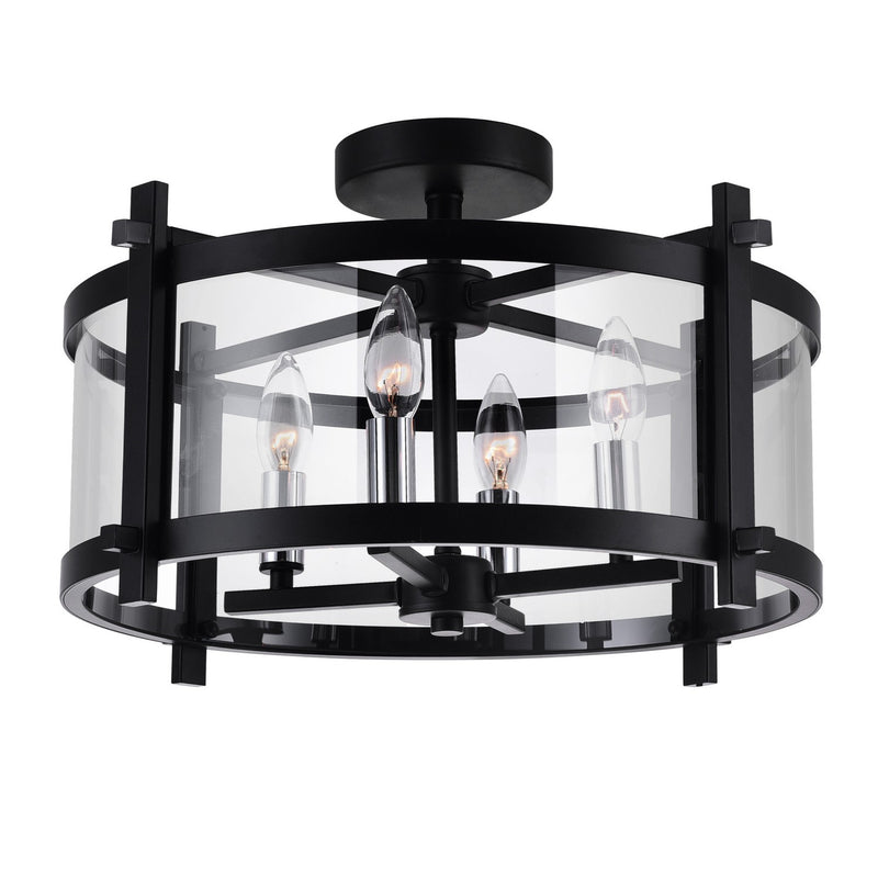 CWI Lighting - 9827C18-4-101 - Four Light Flush Mount - Miette - Black