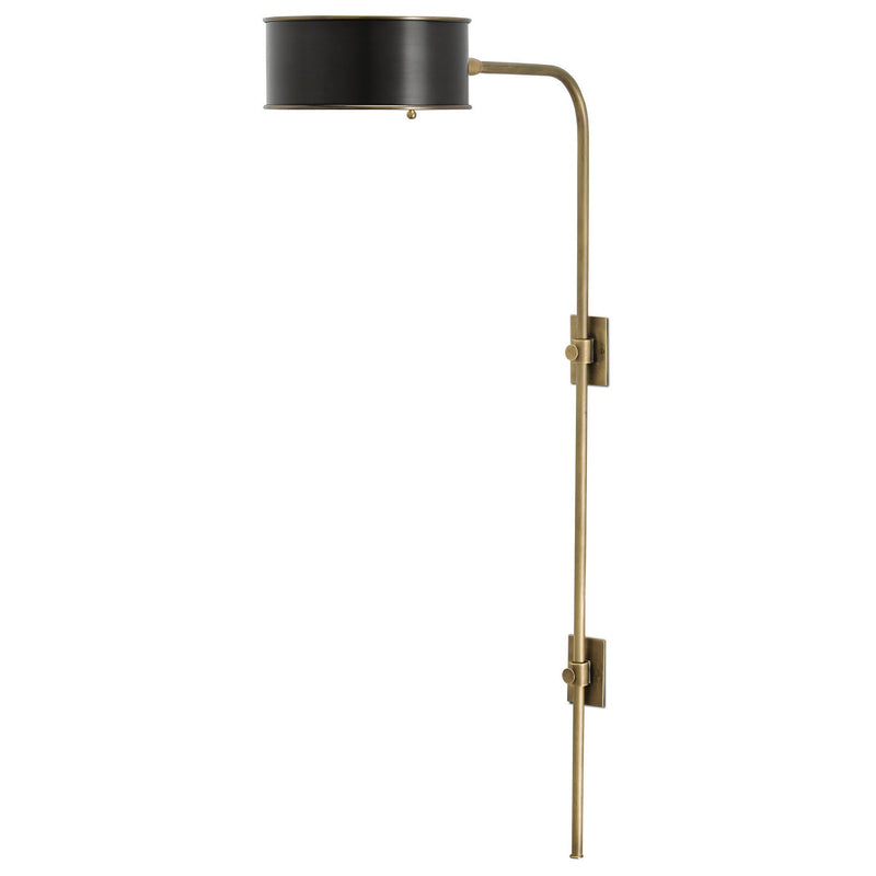 Currey and Company - 5000-0059 - One Light Wall Sconce - Overture Collection - Antique Brass/Black