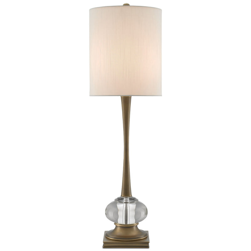 Currey and Company - 6000-0167 - One Light Table Lamp - Giovanna Brass Table Lamp - Antique Brass/Clear