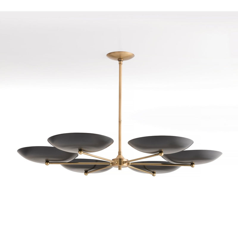 Arteriors - 89047 - Six Light Chandelier - Griffith - Antique Brass