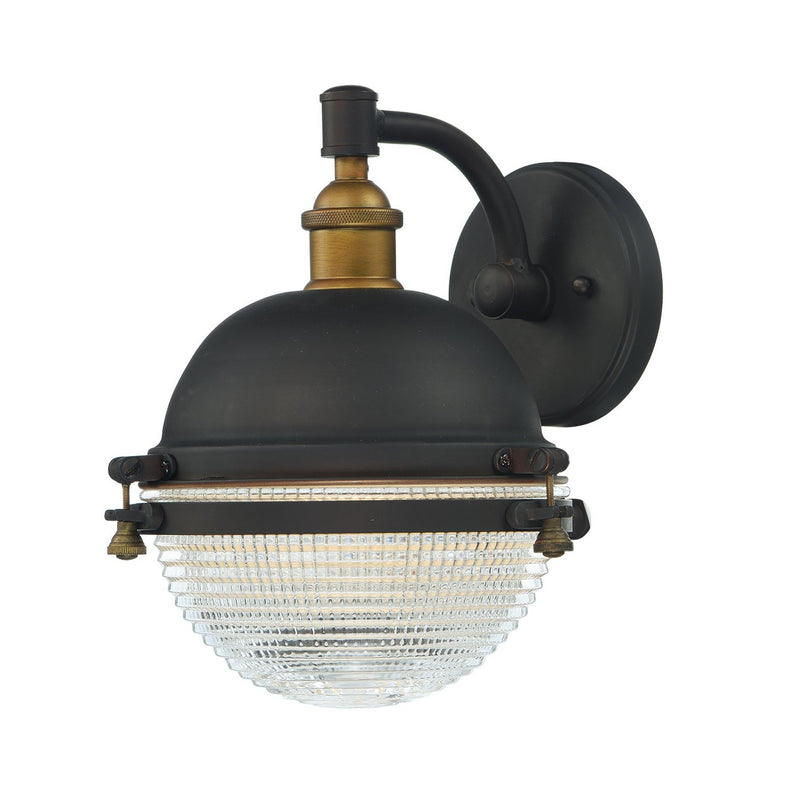 Maxim - 10182OIAB - One Light Outdoor Wall Lantern - Portside - Oil Rubbed Bronze / Antique Brass