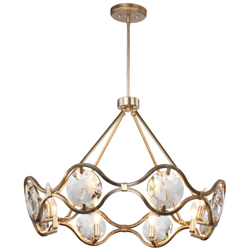 Crystorama - QUI-7628-DT - Eight Light Chandelier - Quincy - Distressed Twilight