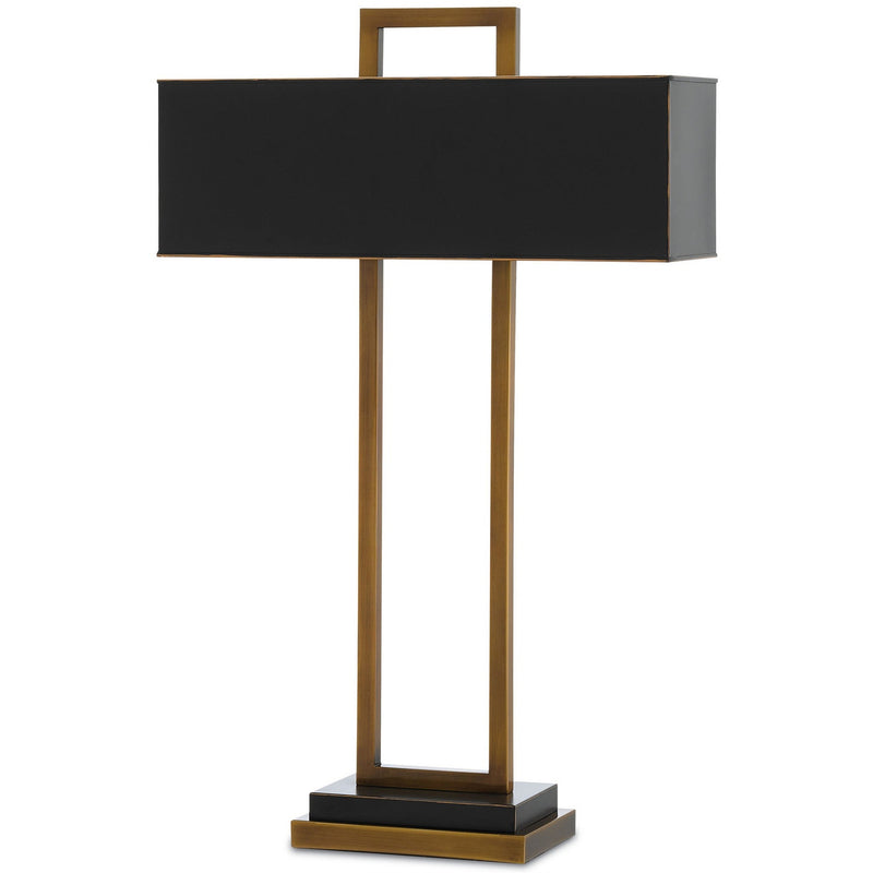 Currey and Company - 6000-0209 - Two Light Table Lamp - Otto Brass Table Lamp - Antique Brass/Oil Rubbed Bronze