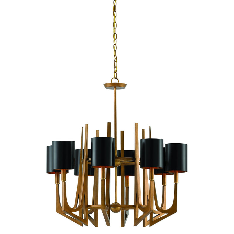 Currey and Company - 9000-0332 - Eight Light Chandelier - Umberto Brass Chandelier - Brass