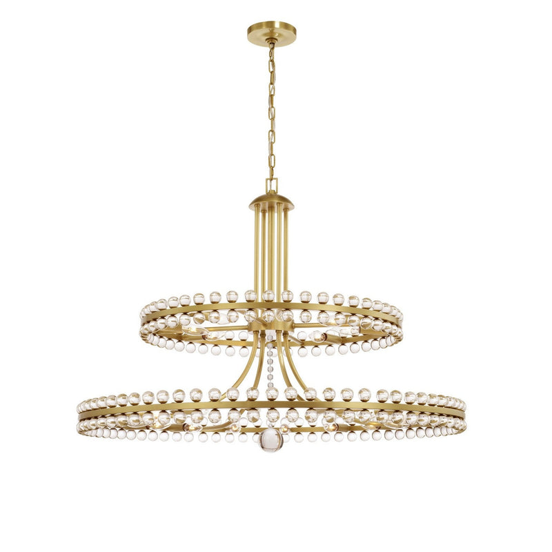 Crystorama - CLO-8890-AG - 24 Light Chandelier - Clover - Aged Brass