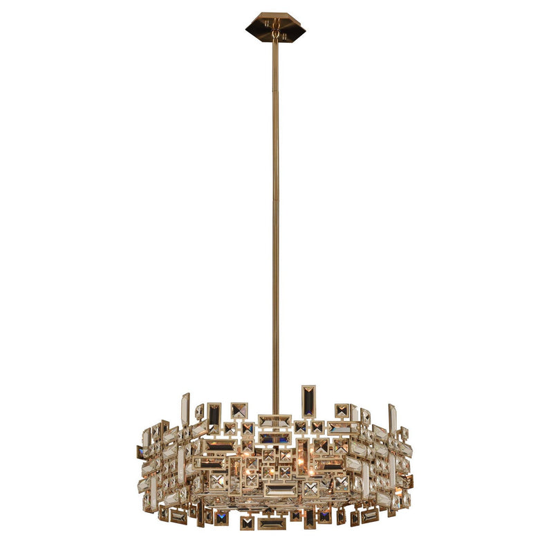 Allegri - 11197-038-FR001 - Six Light Pendant - Vermeer - Brushed Champagne Gold