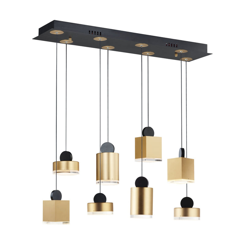 ET2 - E20867-75BKGLD - LED Pendant - Nob - Black / Gold