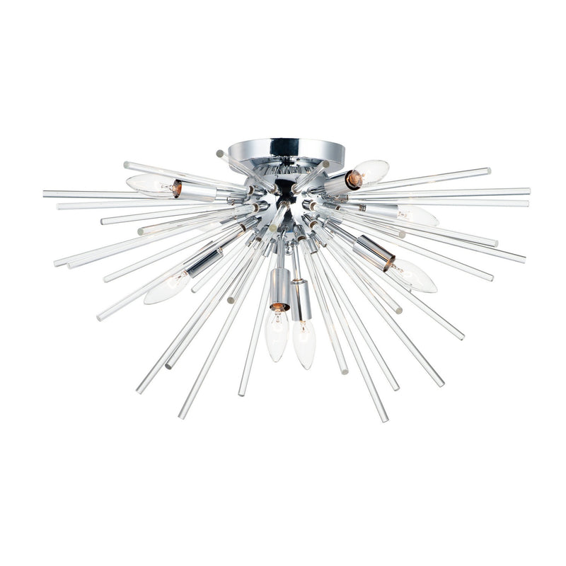 Maxim - 28660CLPC - Eight Light Flush Mount - Polaris - Polished Chrome