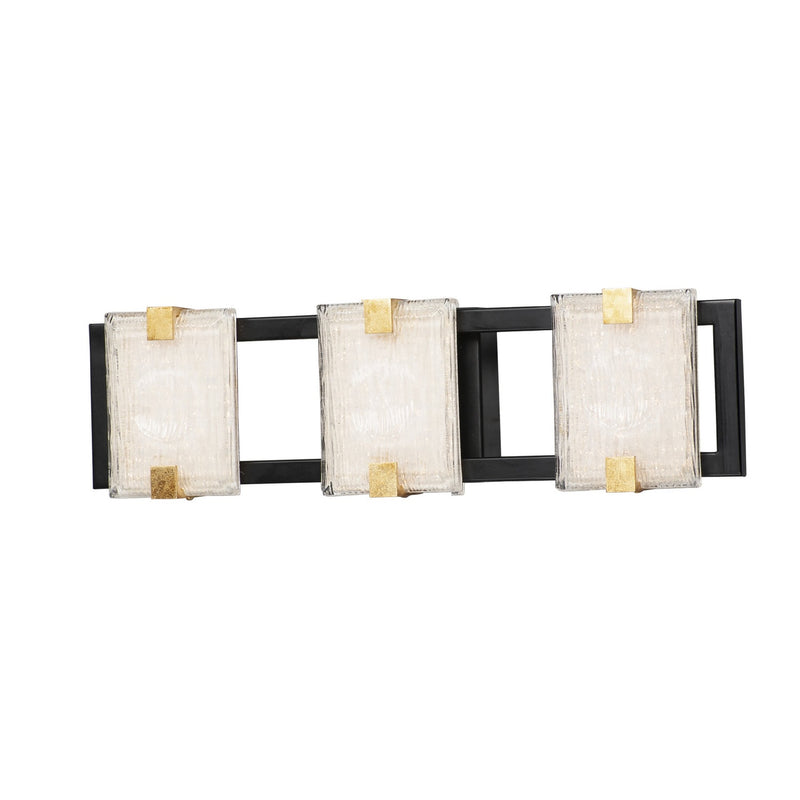 Maxim - 39532CYBKGL - LED Bath Vanity - Radiant - Black / Gold Leaf