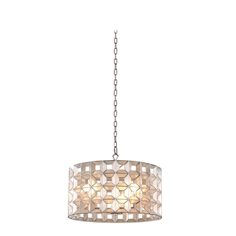 Kalco - 509151OSL - Three Light Pendant - Prado - Oxidized Silver Leaf