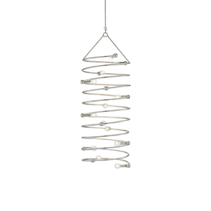 Currey and Company - 9000-0447 - 14 Light Chandelier - Contemporary Silver Leaf