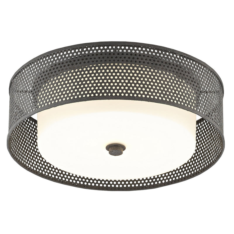 Currey and Company - 9999-0048 - Two Light Flush Mount - Notte Black Flush Mount - Molé Black
