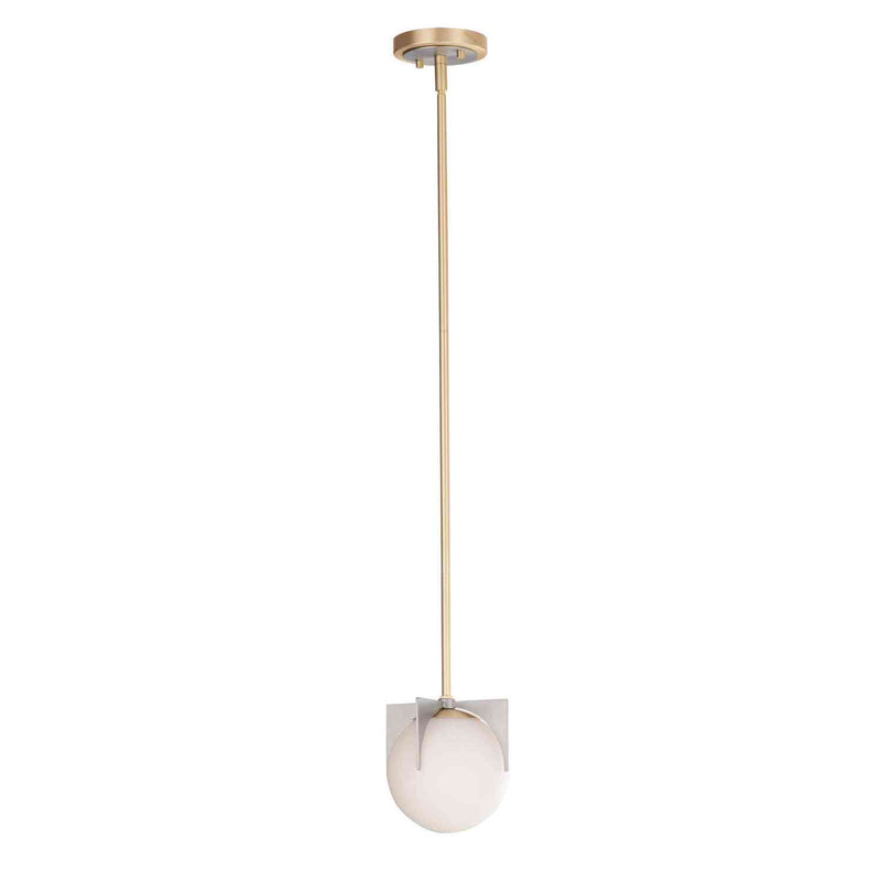 Maxim - 92470SWSBRBP - One Light Pendant - Finn - Satin Brass / Brushed Platinum