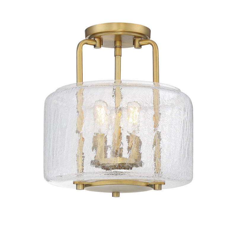 Savoy House - 6-7790-3-322 - Three Light Semi-Flush Mount - Avalon - Warm Brass