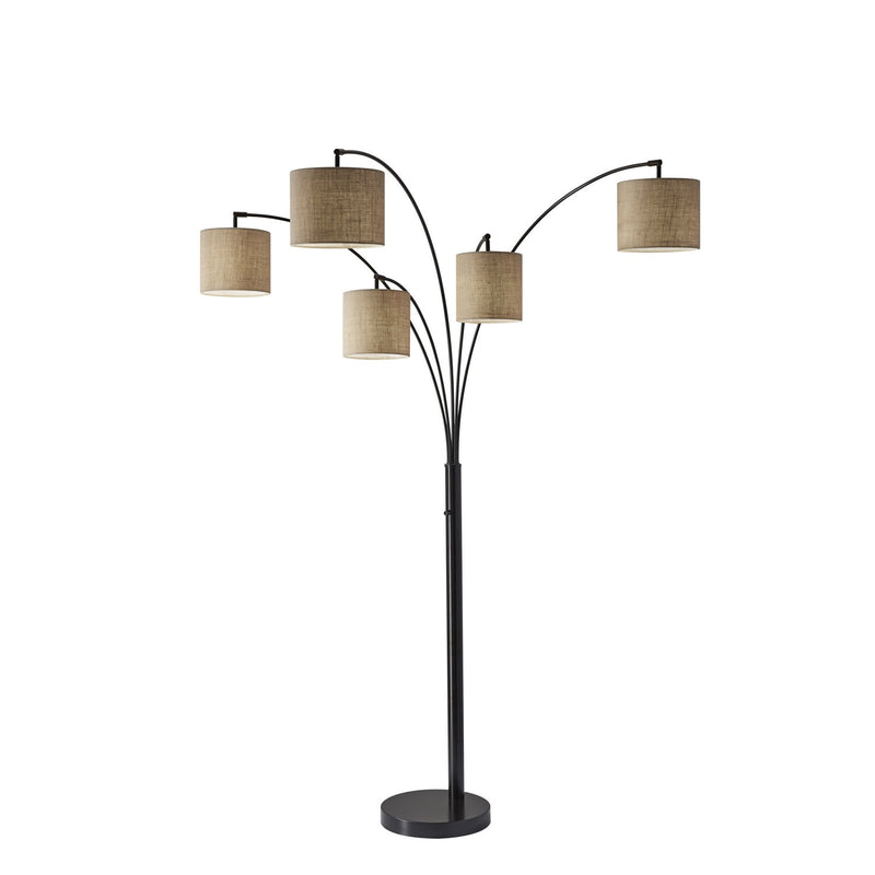 Adesso Home - 4239-26 - Five Light Arc Lamp - Trinity - Antique Bronze