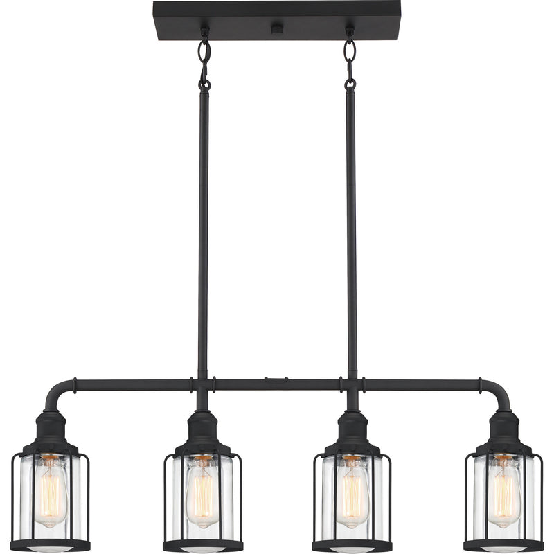 Quoizel - LUD434EK - Four Light Linear Chandelier - Ludlow - Earth Black