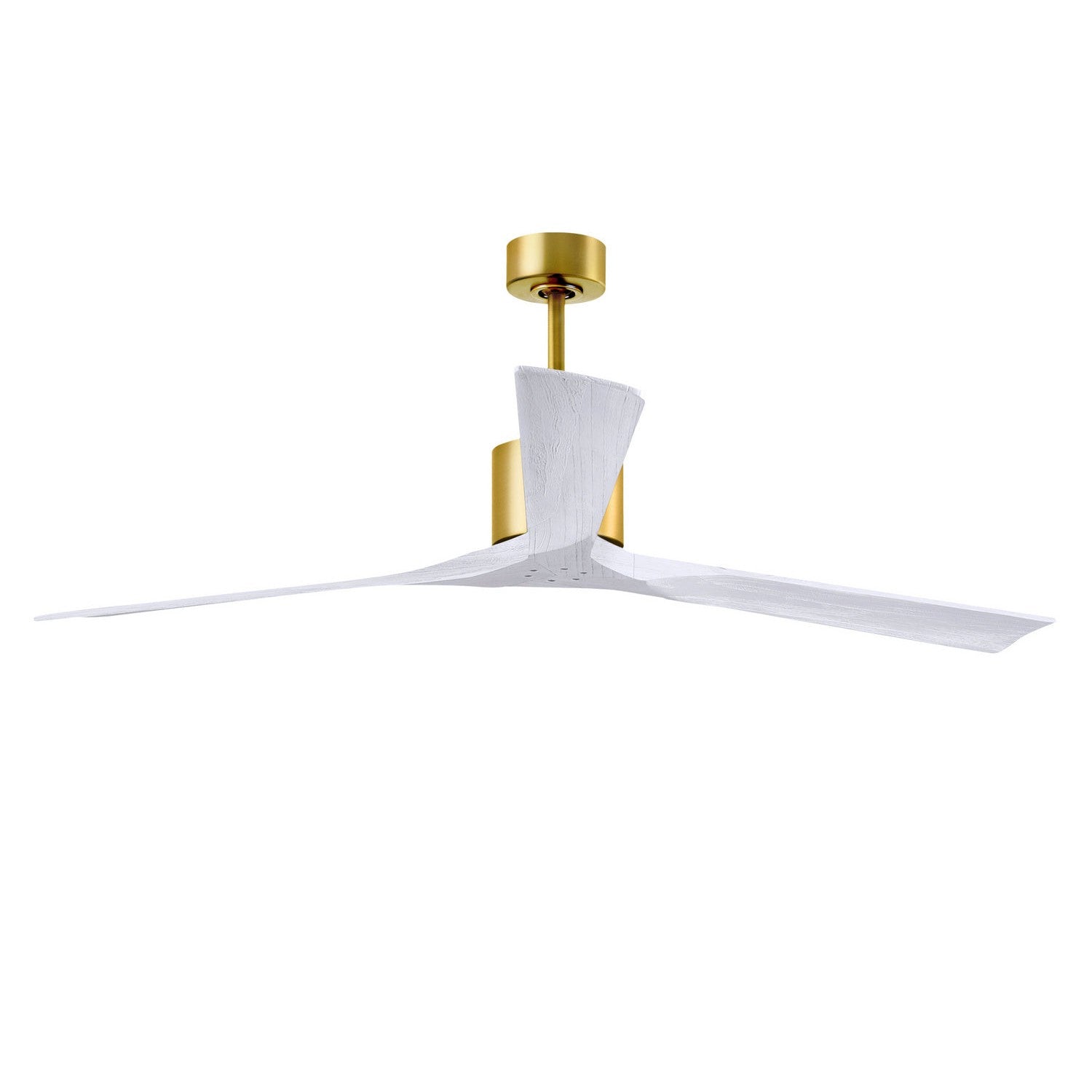 Matthews Fan Company - NKXL-BRBR-MWH-72 - 72"Ceiling Fan - Nan XL - Brushed Brass