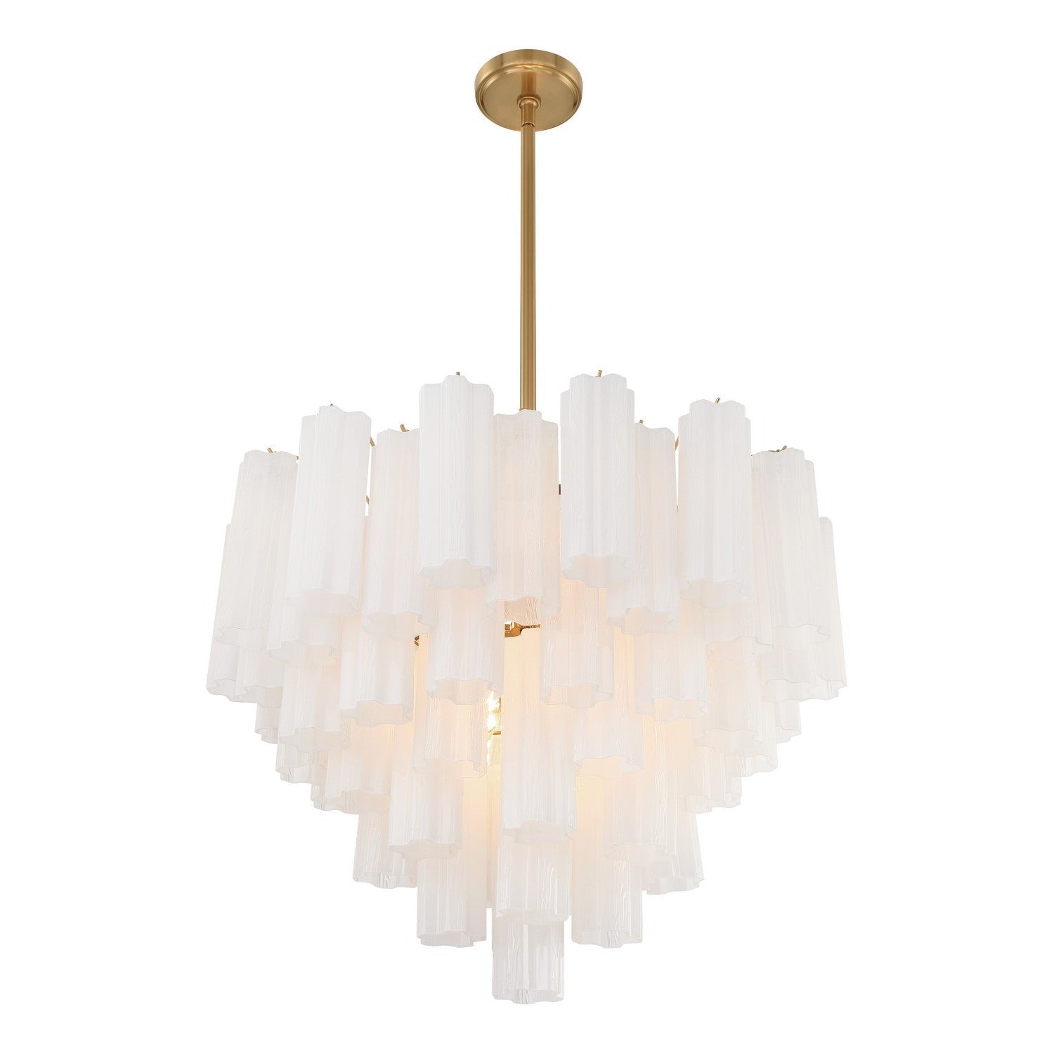 Crystorama - ADD-312-AG-WH - 12 Light Chandelier - Addis - Aged Brass