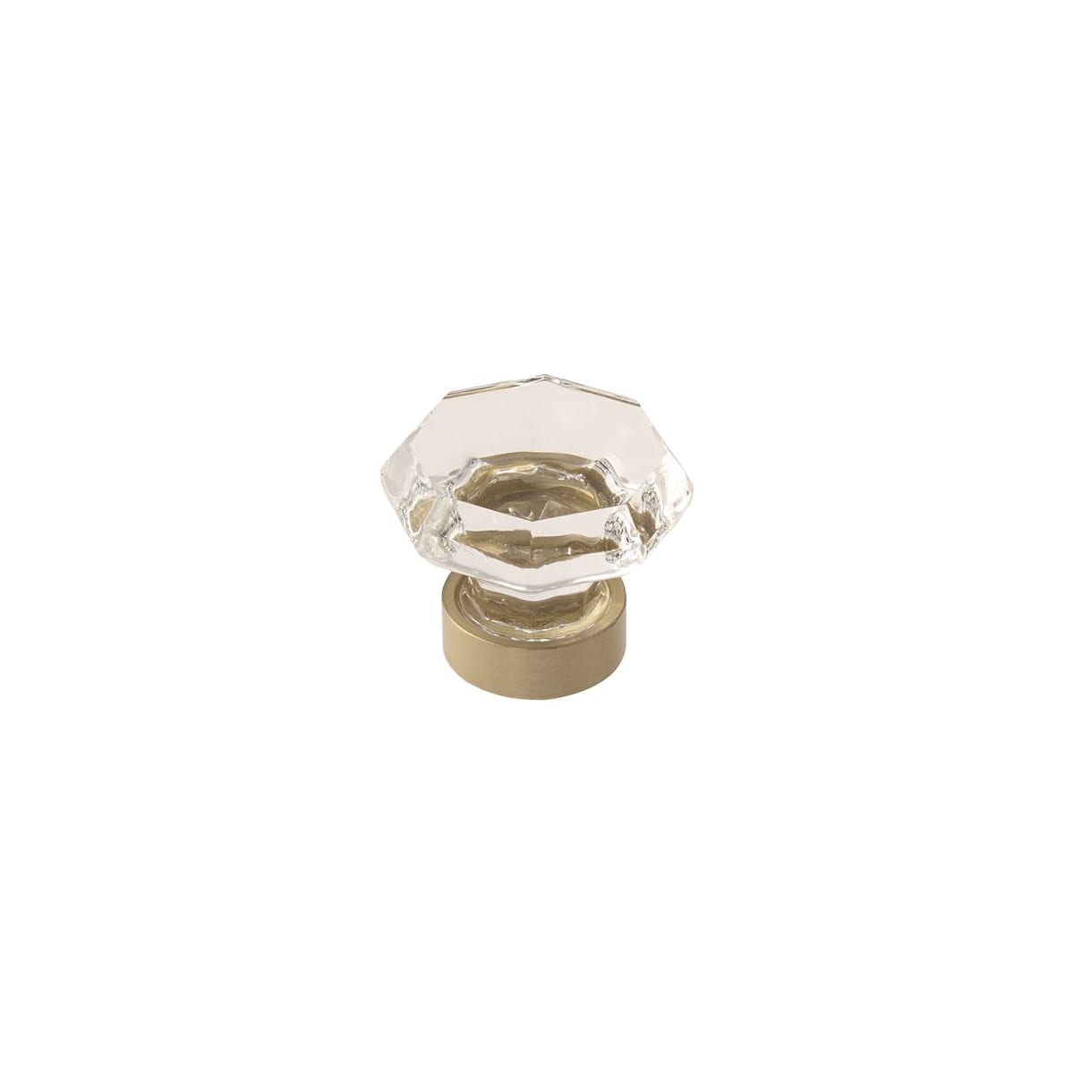 Amerock - BP55268CBBZ - Traditional Classics 1-5/16 Inch Geometric Cabinet Knob in Clear / Golden Champagne