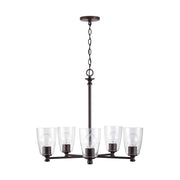 Capital Lighting - 440951BZ-506 - Five Light Chandelier - Myles - Bronze