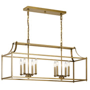 Kichler - 42497NBR - Eight Light Linear Chandelier - Morrigan - Natural Brass