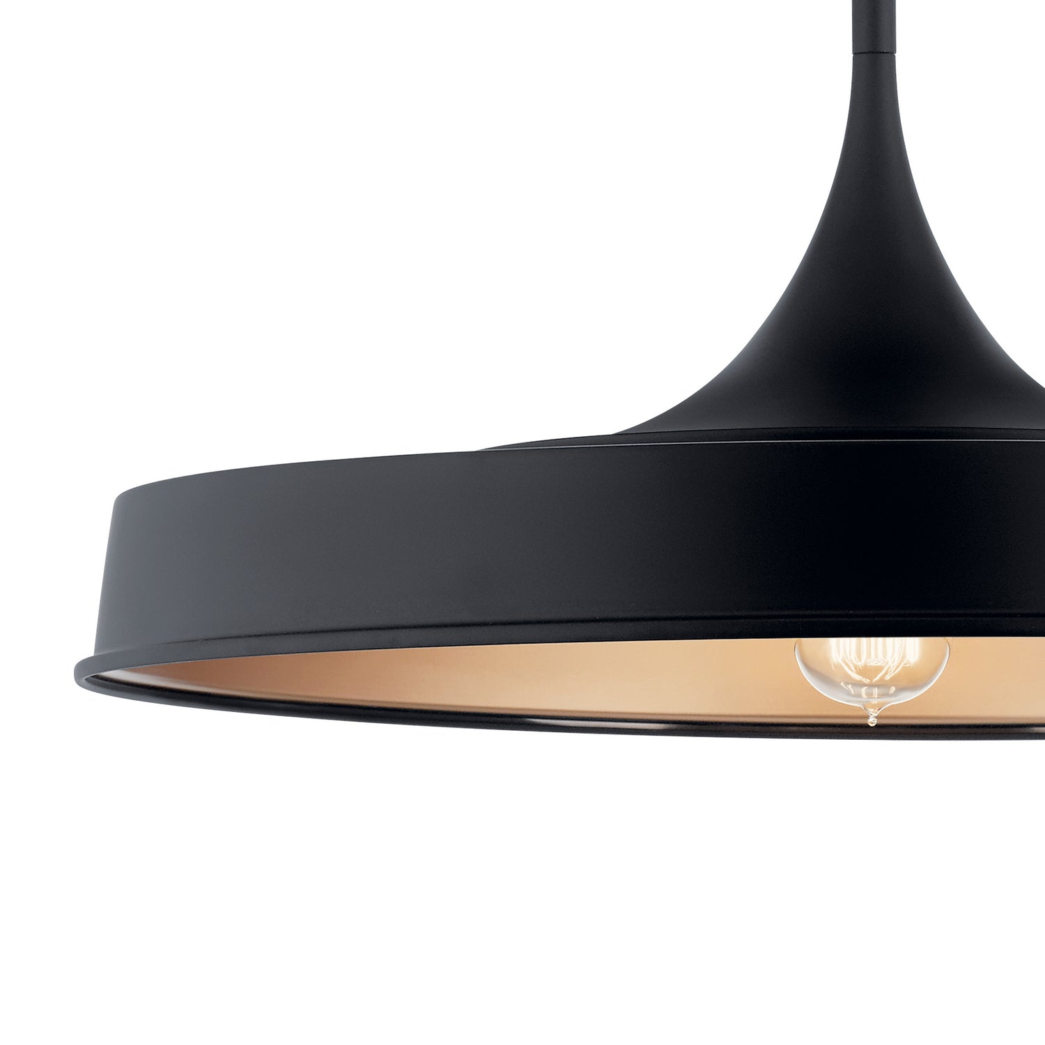 Kichler - 52096BK - One Light Pendant/Semi Flush - Elias - Black