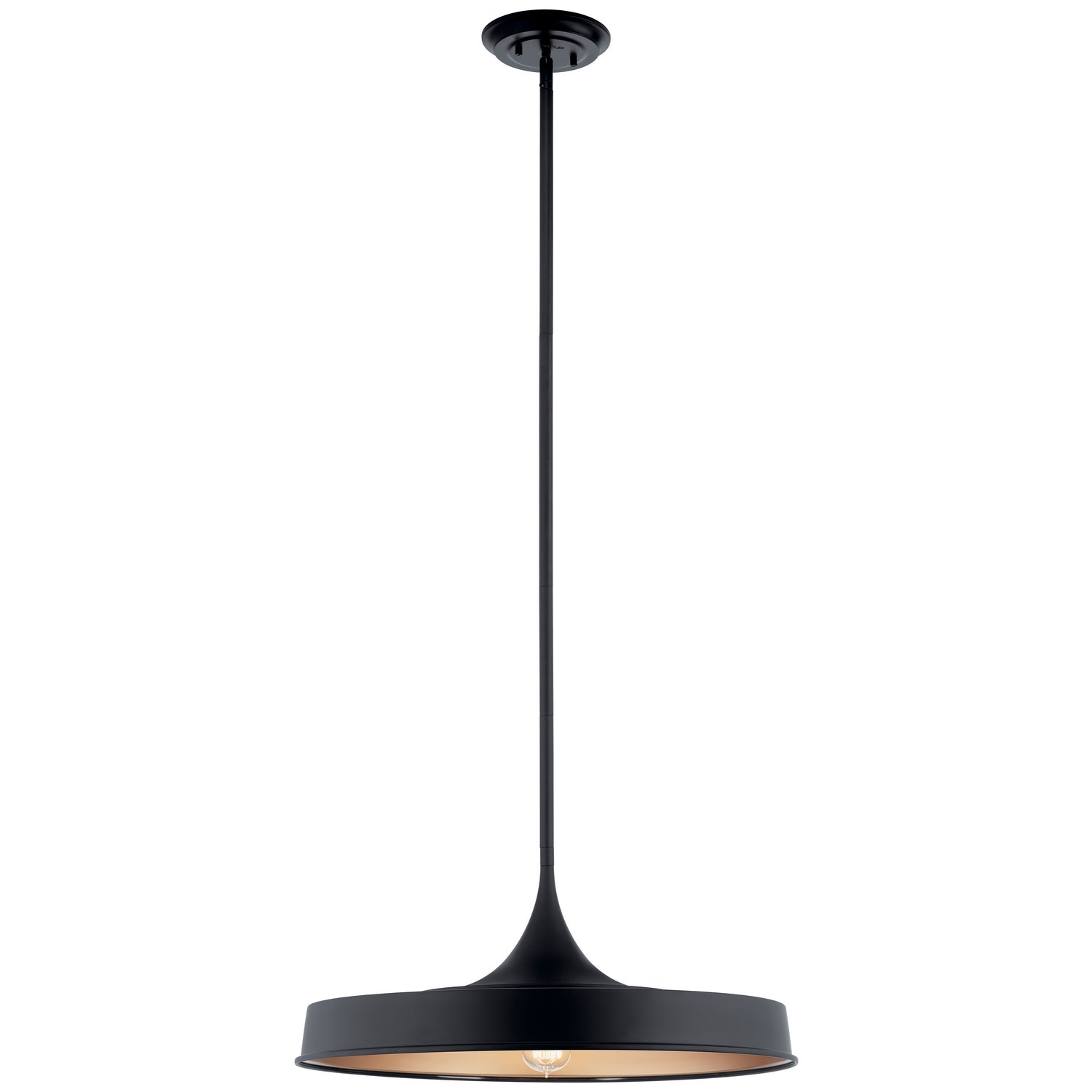 Kichler - 52096BK - One Light Pendant/Semi Flush - Elias - Black