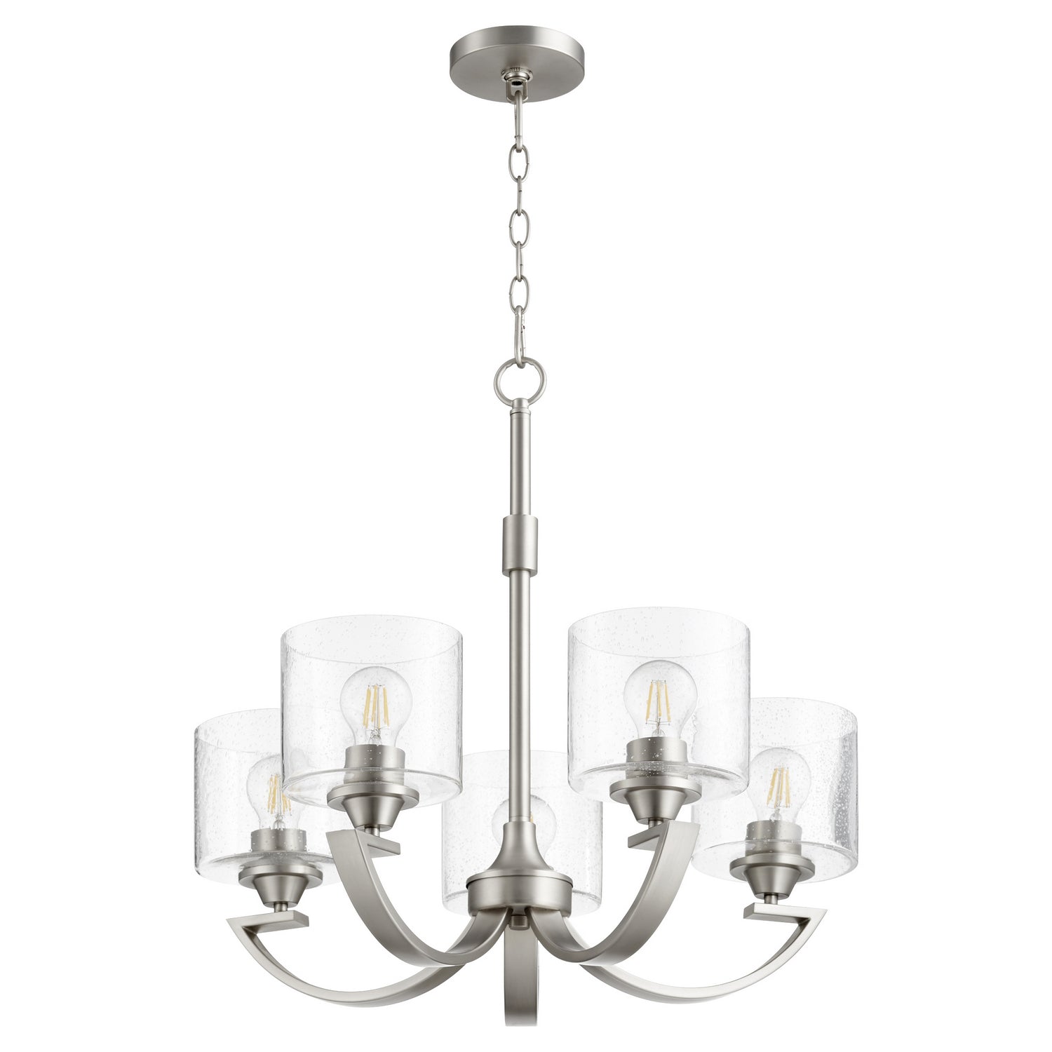 Quorum - 6202-5-65 - Five Light Chandelier - Dakota - Satin Nickel