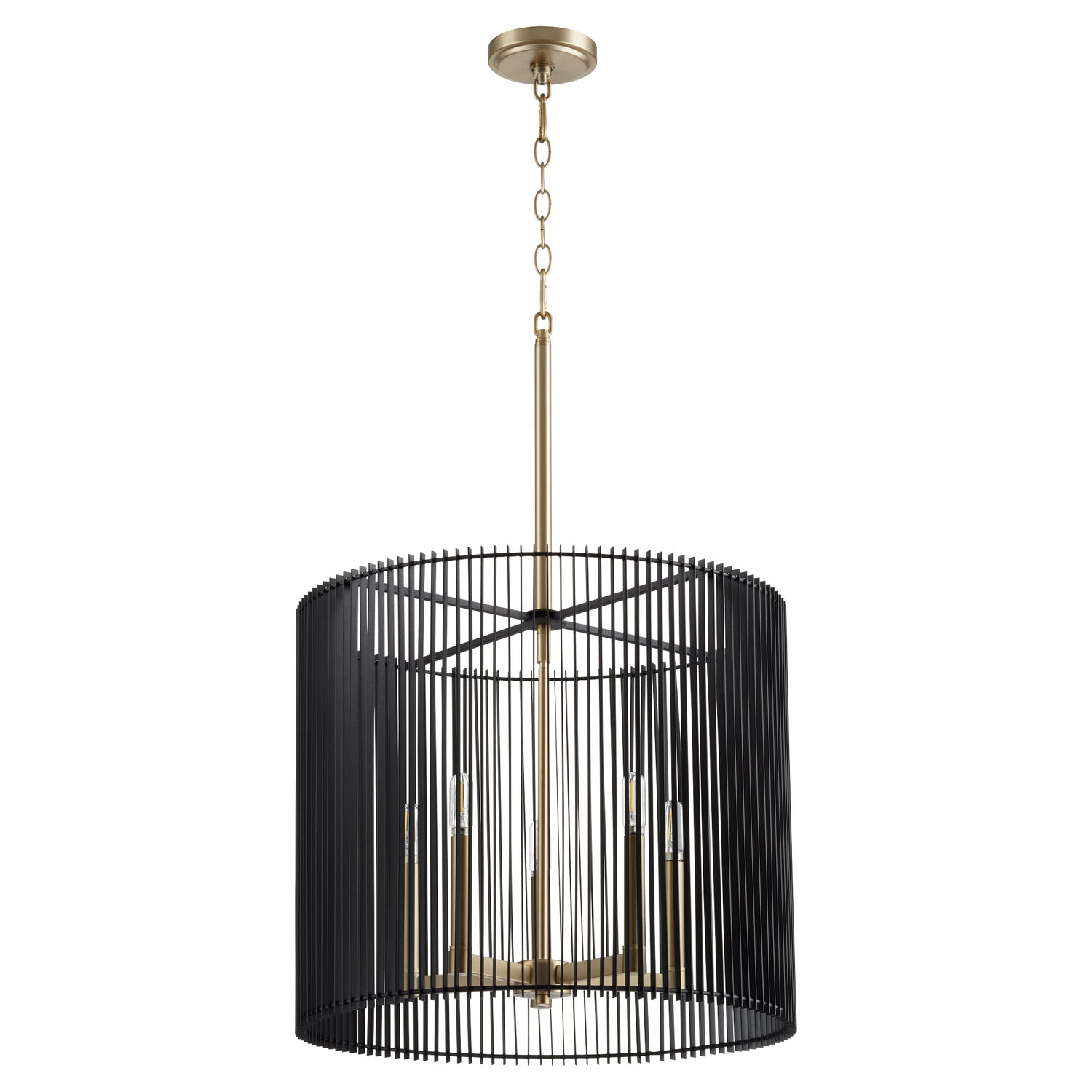 Quorum - 819-5-80 - Five Light Pendant - Finura - Aged Brass