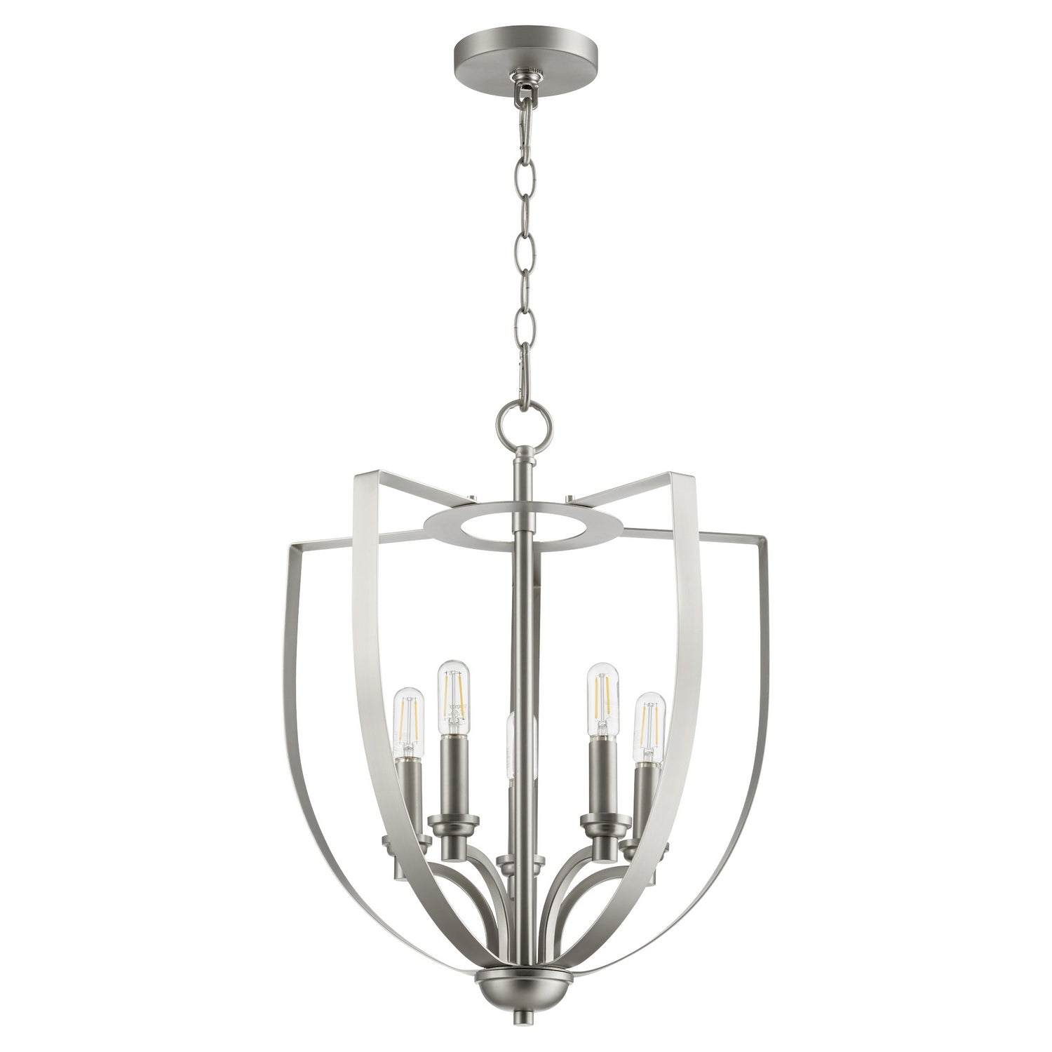 Quorum - 8202-5-65 - Five Light Entry Pendant - Dakota - Satin Nickel