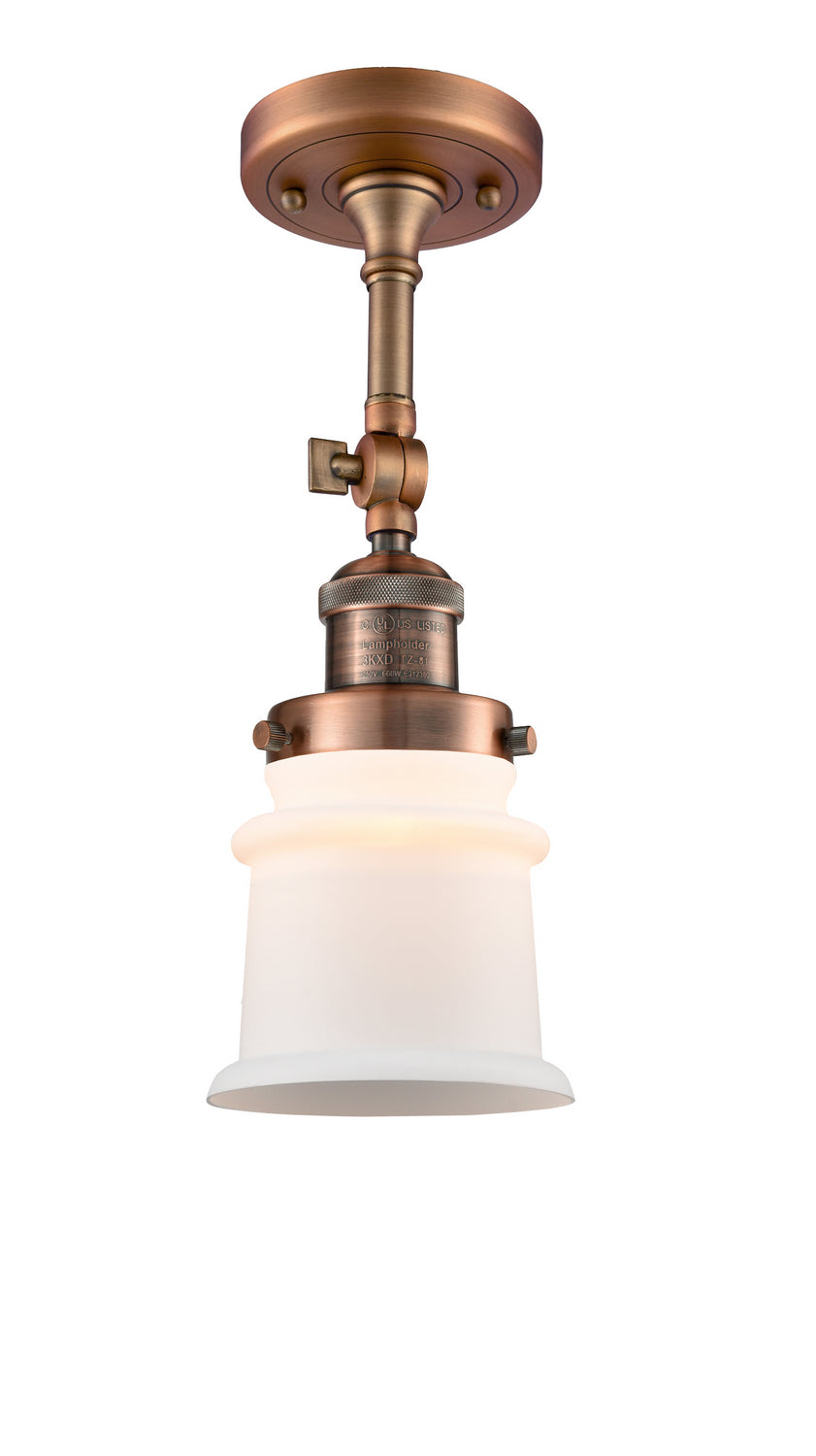 Innovations - 201F-AC-G181S - One Light Semi-Flush Mount - Franklin Restoration - Antique Copper