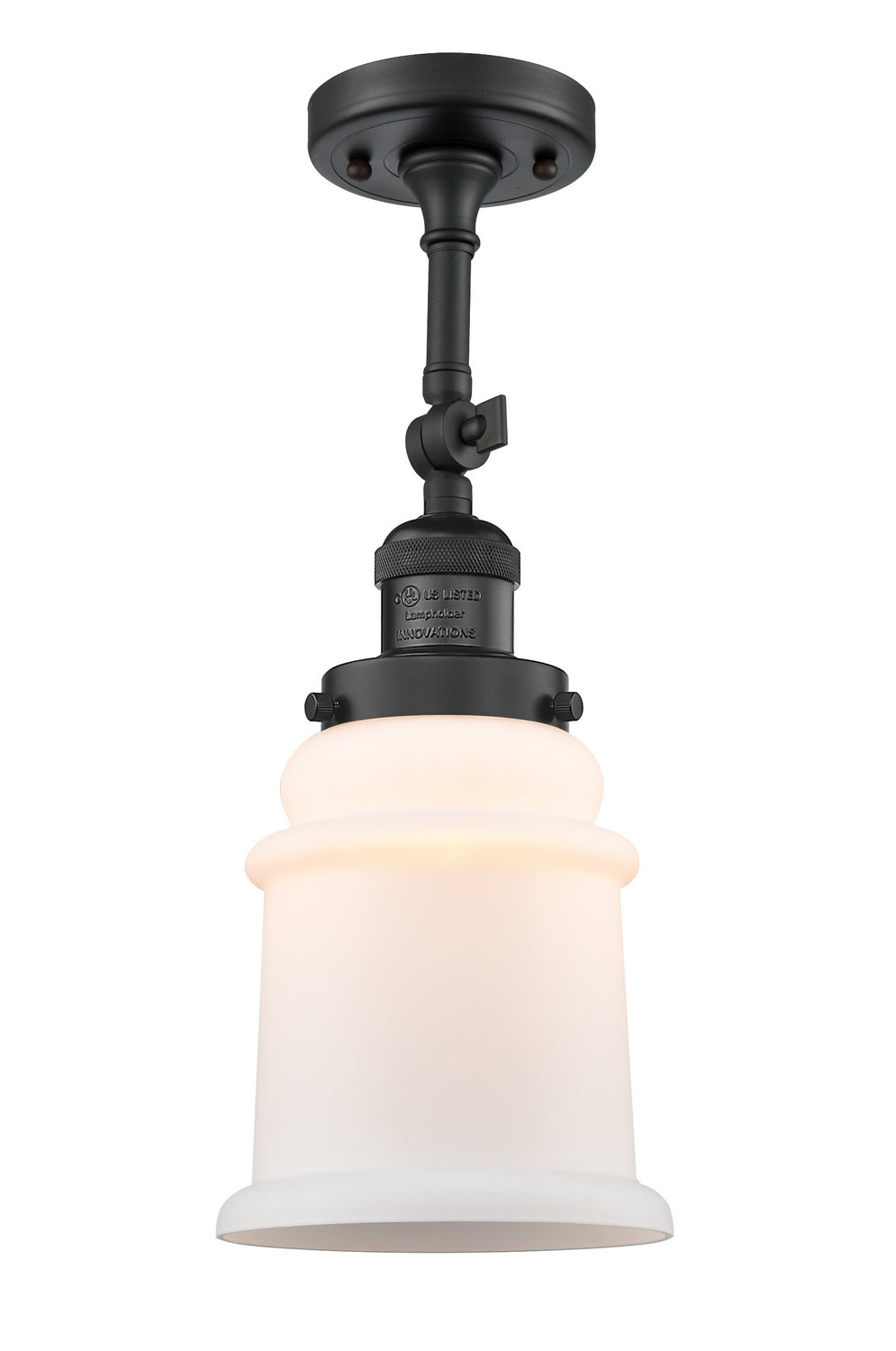 Innovations - 201F-BK-G181 - One Light Semi-Flush Mount - Franklin Restoration - Matte Black