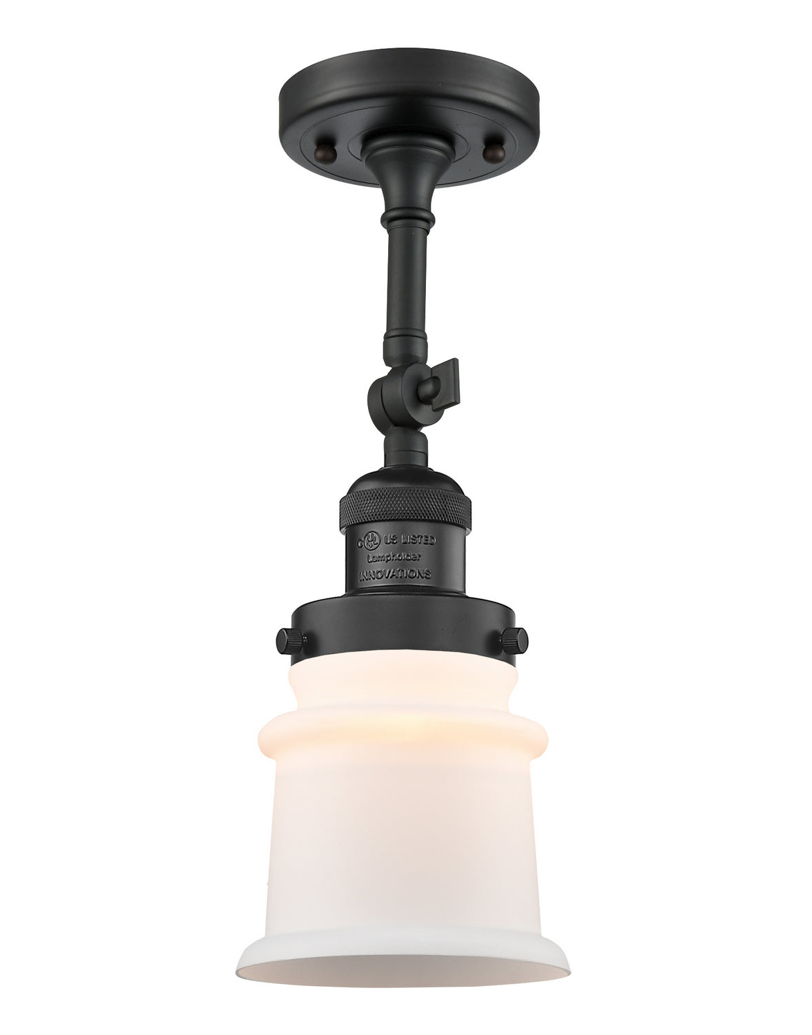 Innovations - 201F-BK-G181S - One Light Semi-Flush Mount - Franklin Restoration - Matte Black