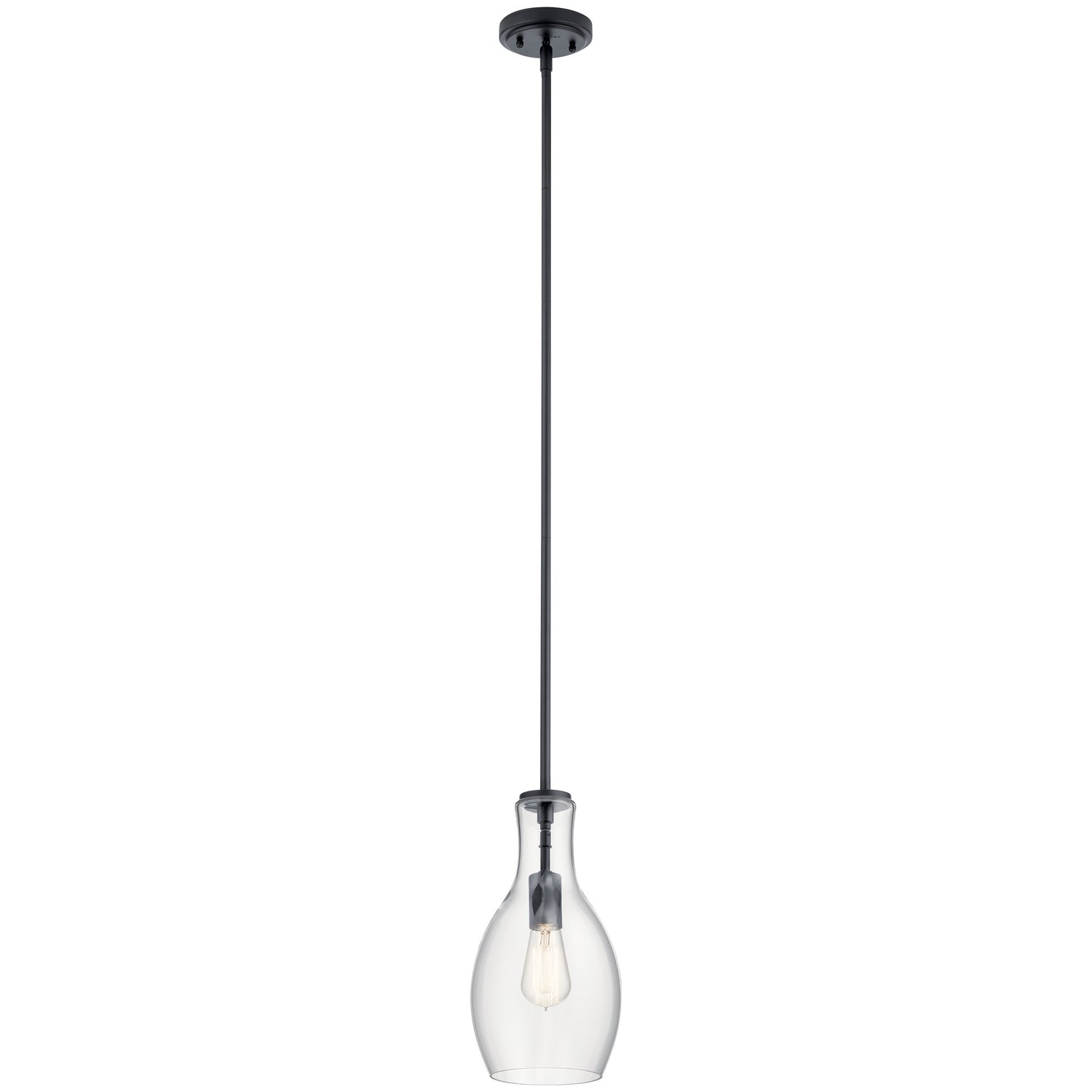 Kichler - 42456BK - One Light Pendant - Everly - Black