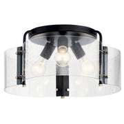 Kichler - 42955BK - Three Light Semi Flush Mount - Thoreau - Black