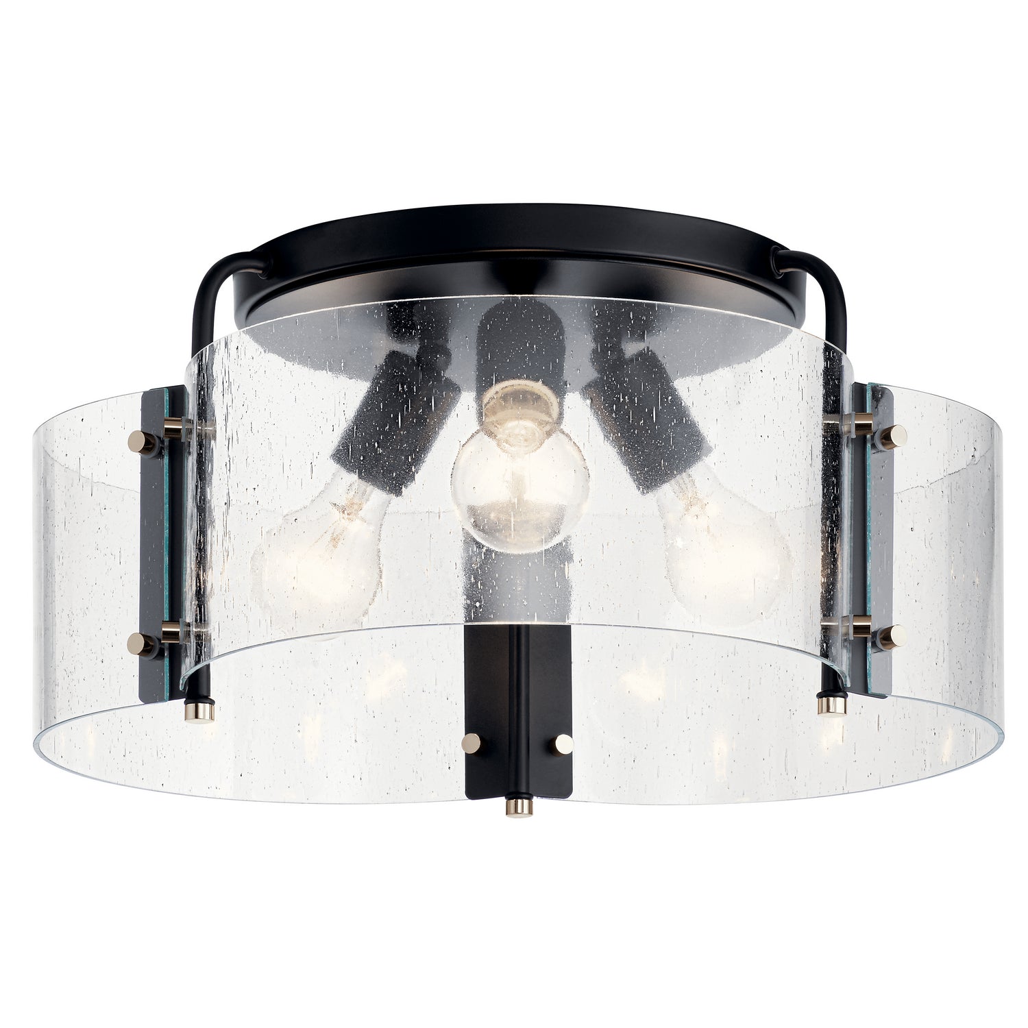 Kichler - 42955BK - Three Light Semi Flush Mount - Thoreau - Black