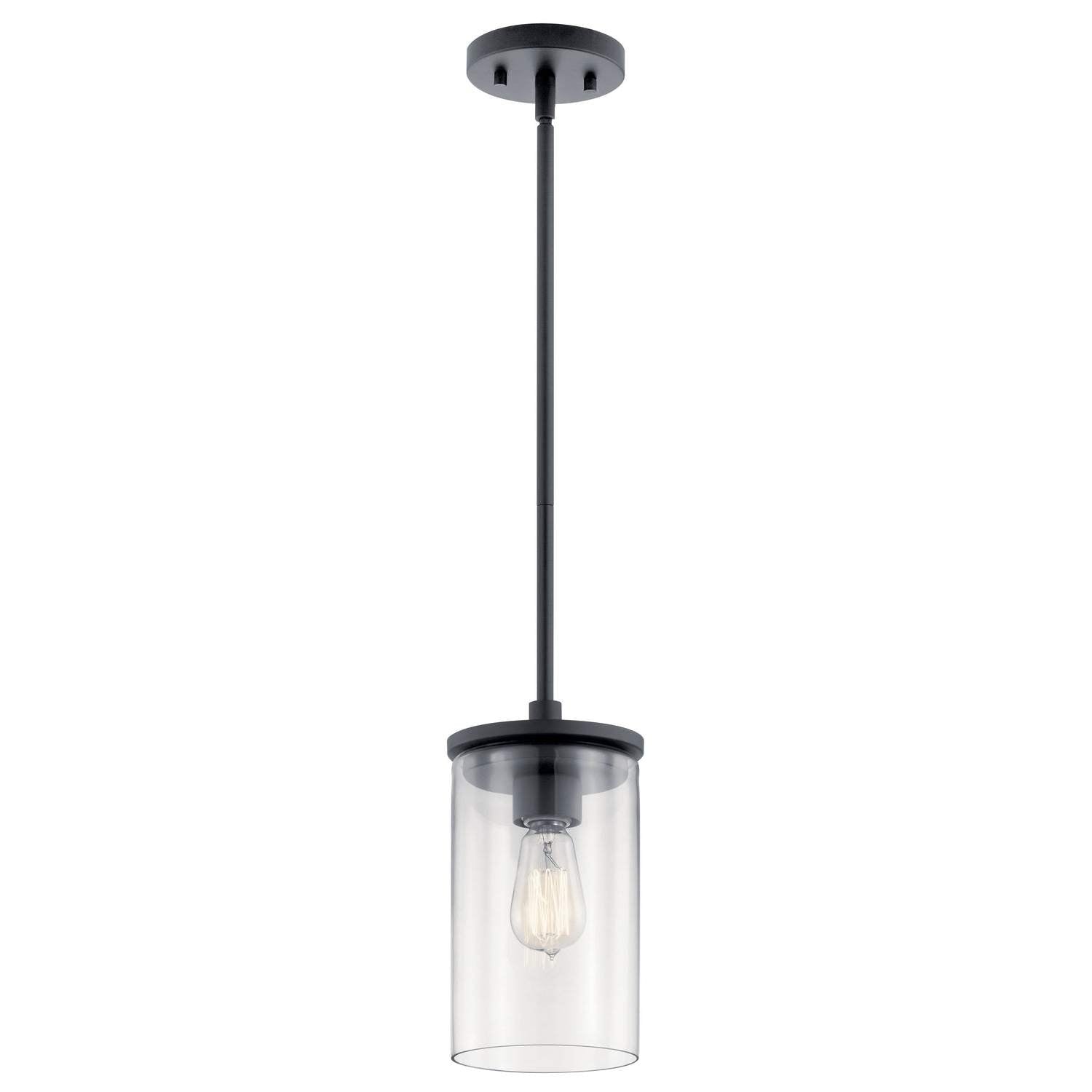 Kichler - 43996BK - One Light Mini Pendant - Crosby - Black