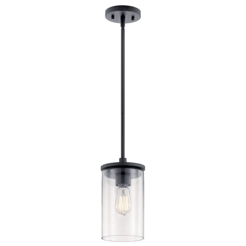 Kichler - 43996BK - One Light Mini Pendant - Crosby - Black