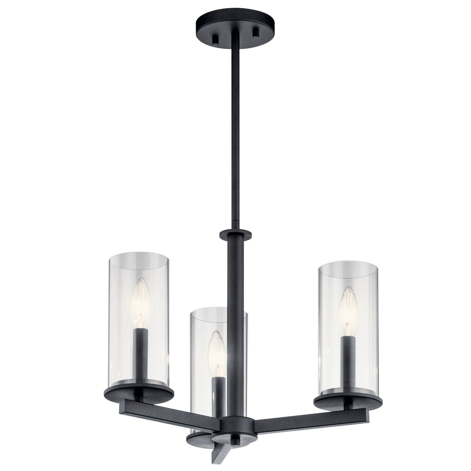 Kichler - 43997BK - Three Light Chandelier/Semi Flush - Crosby - Black