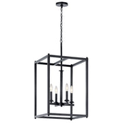 Kichler - 43998BK - Four Light Foyer Pendant - Crosby - Black