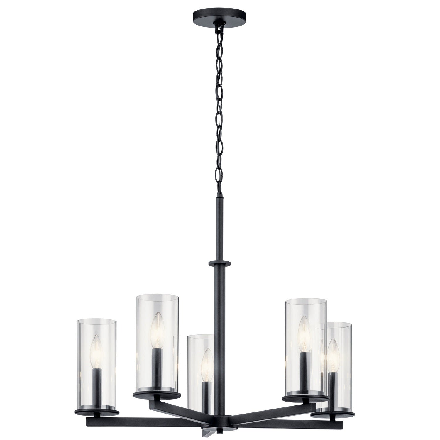 Kichler - 43999BK - Five Light Chandelier - Crosby - Black
