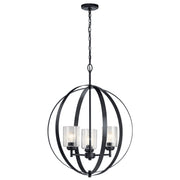 Kichler - 44034BK - Three Light Chandelier - Winslow - Black