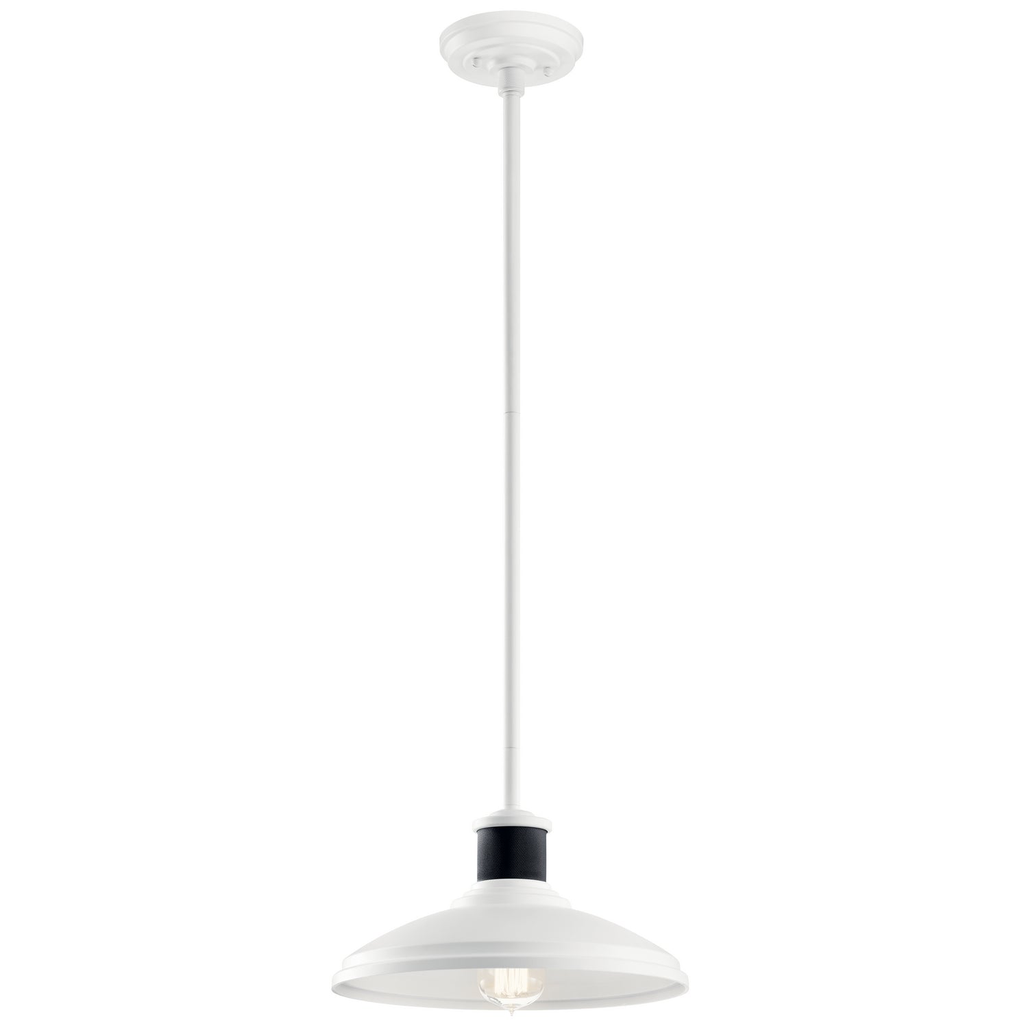Kichler - 49982WH - One Light Outdoor Pendant/Semi Flush - Allenbury - White