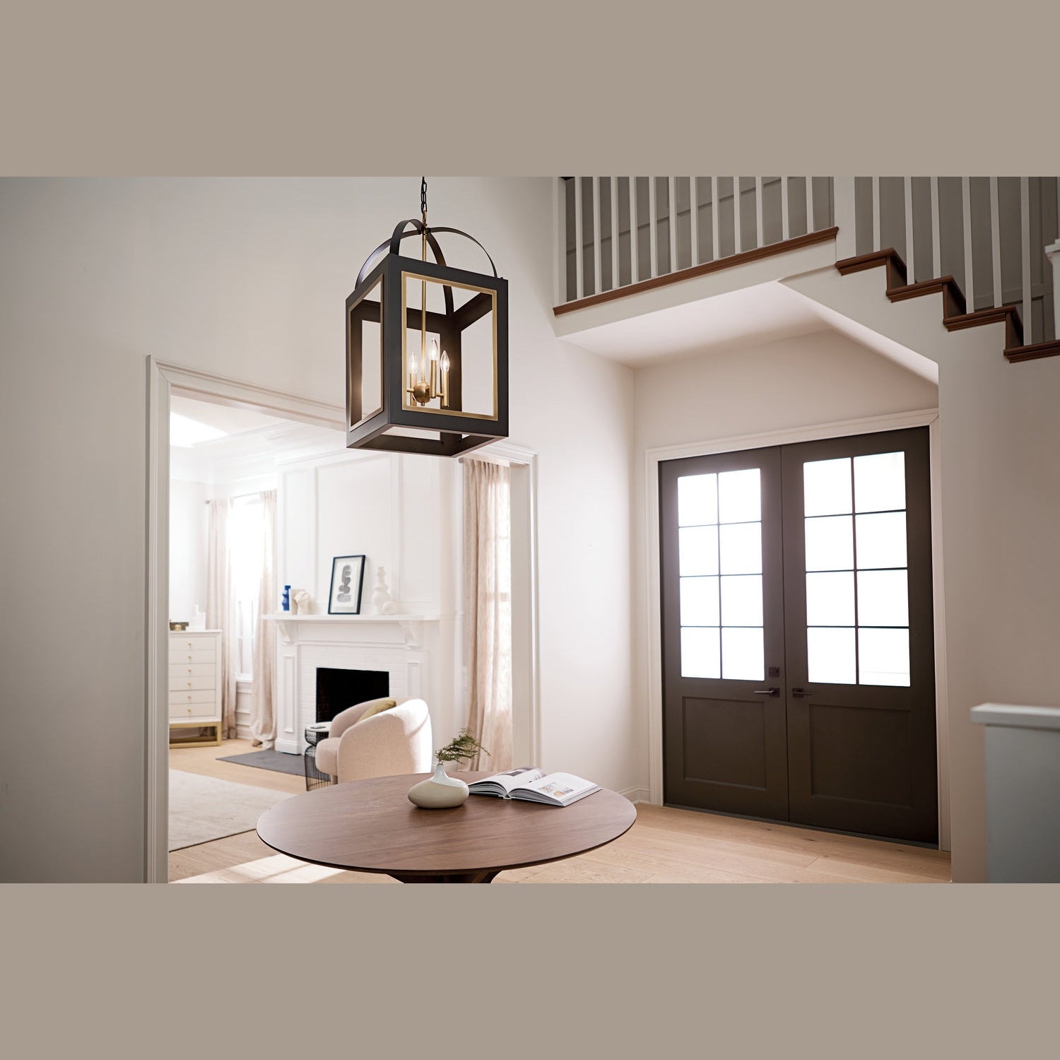 Kichler - 52029BKNBR - Four Light Foyer Pendant - Vath - Black