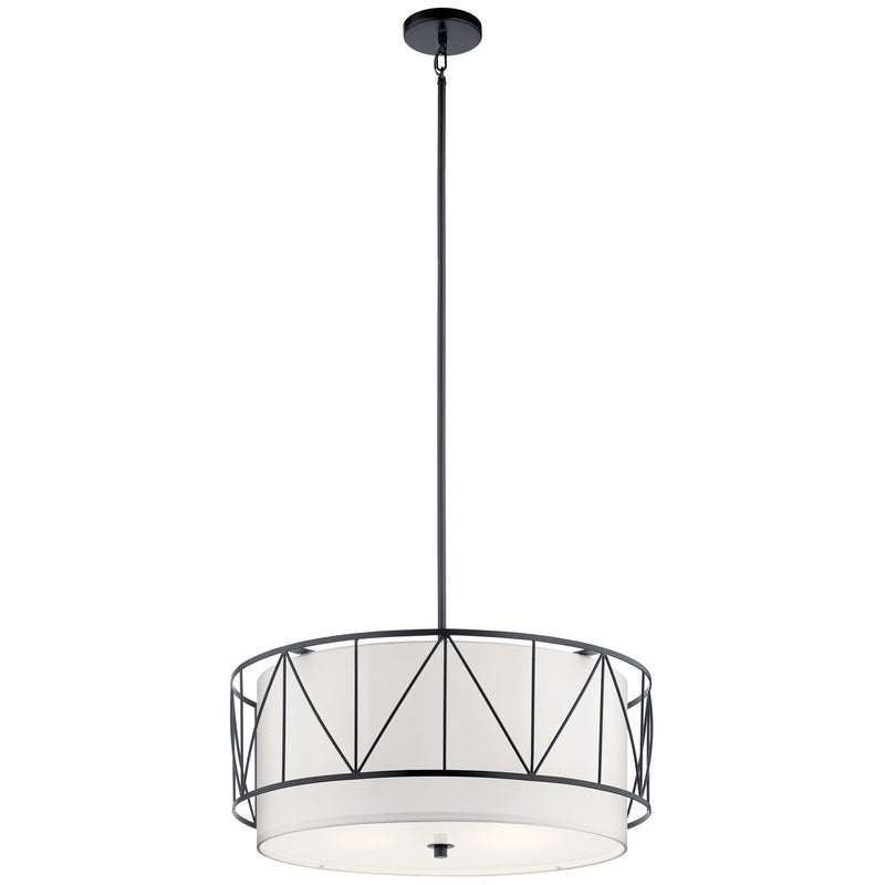 Kichler - 52072BK - Four Light Pendant - Birkleigh - Black