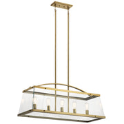 Kichler - 52123BNB - Five Light Linear Chandelier - Darton - Brushed Natural Brass
