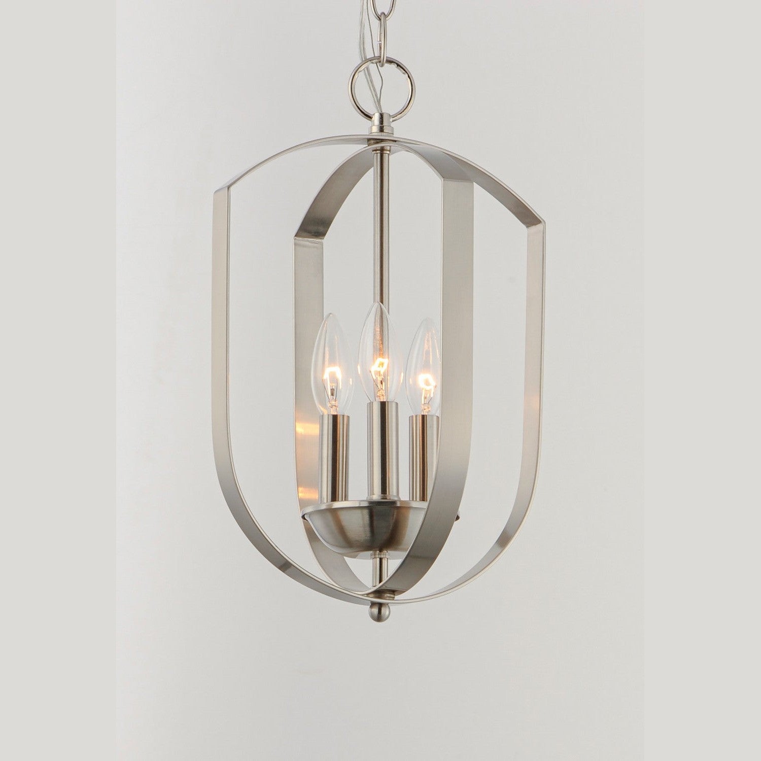 Maxim - 10033SN - Three Light Chandelier - Provident - Satin Nickel