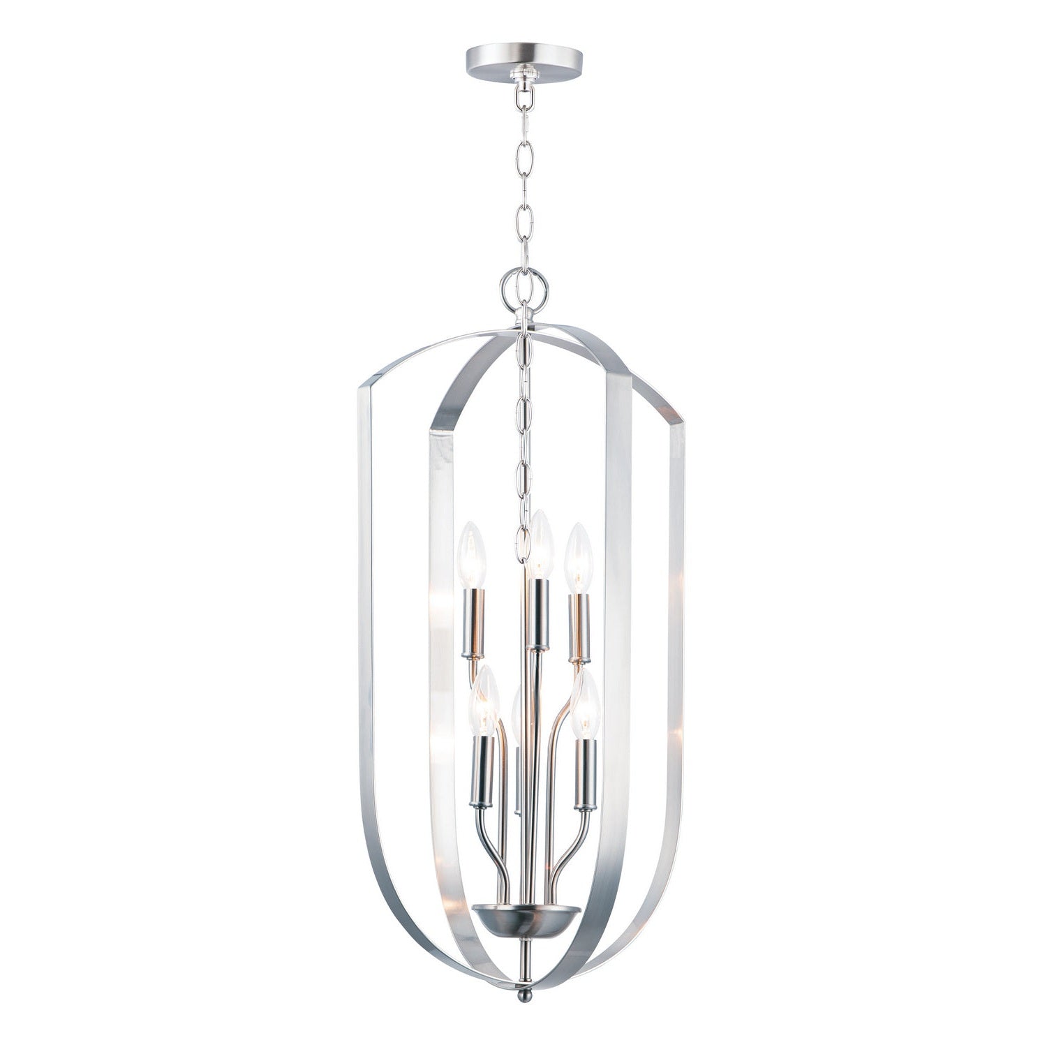 Maxim - 10039SN - Six Light Chandelier - Provident - Satin Nickel