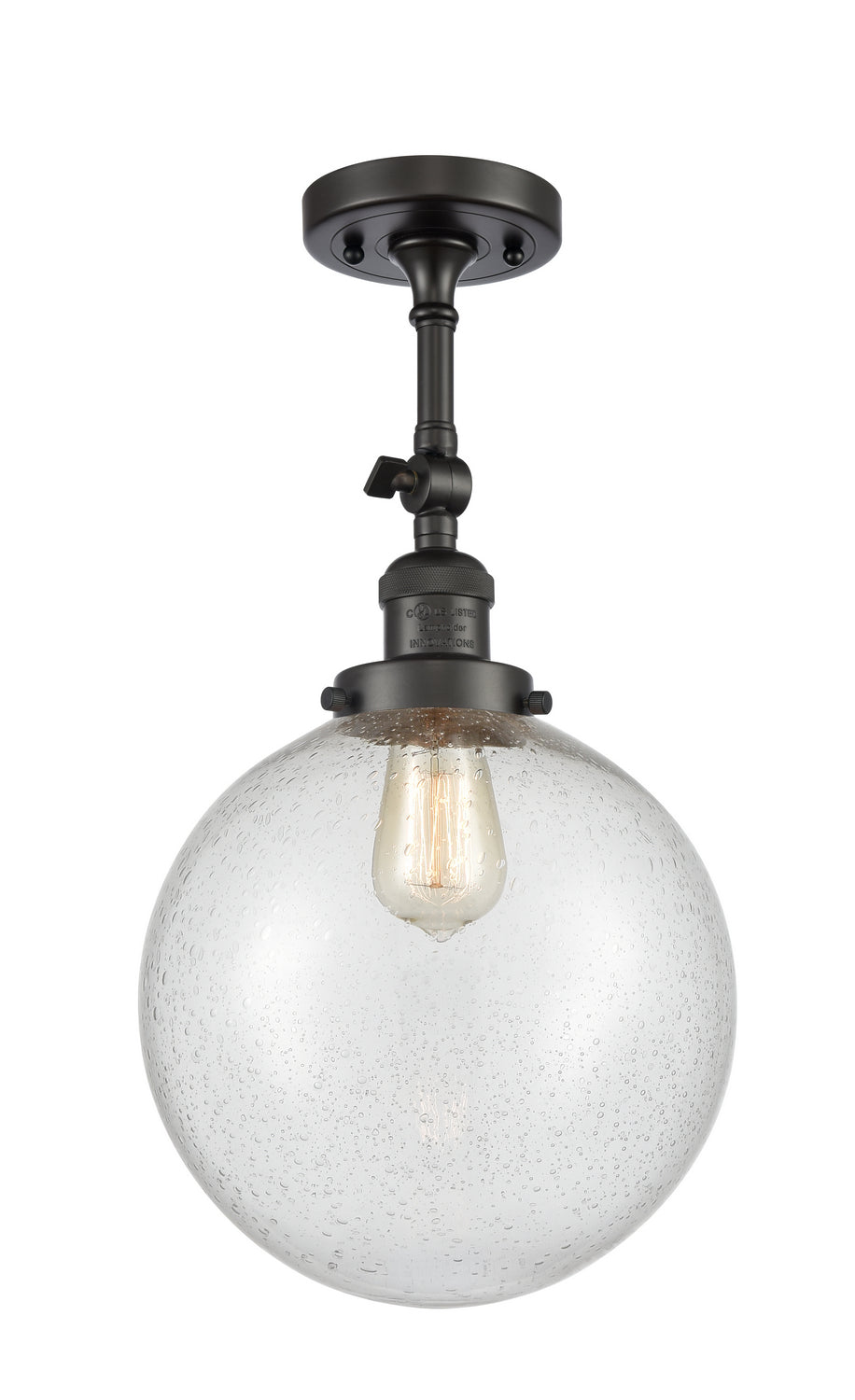 Innovations - 201F-OB-G204-8 - One Light Semi-Flush Mount - Franklin Restoration - Oil Rubbed Bronze