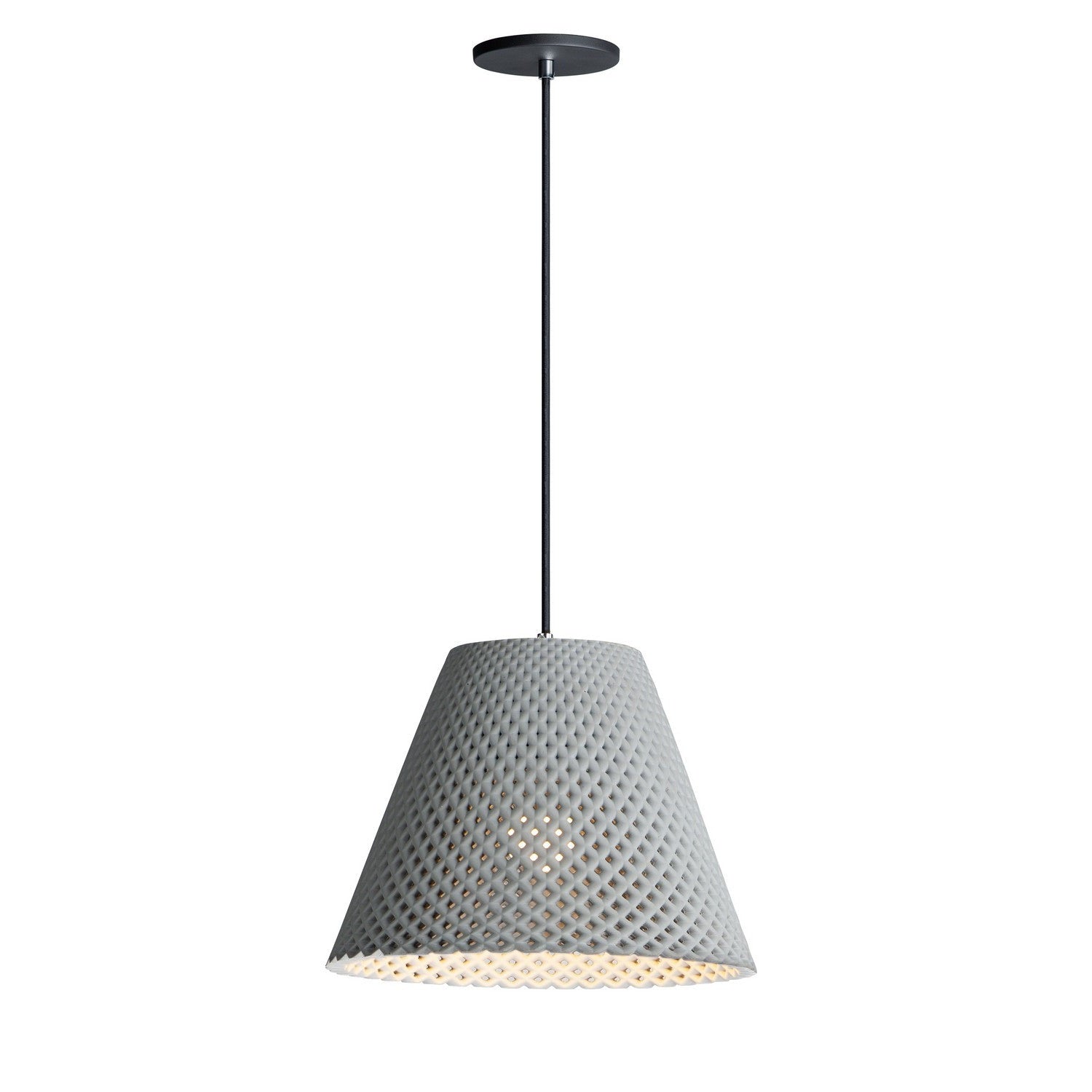Maxim - 10145GYBK - One Light Pendant - Woven - Gray / Black